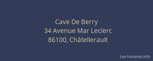 Cave De Berry