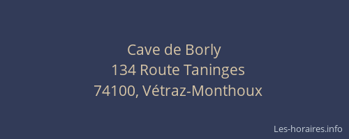 Cave de Borly