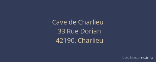 Cave de Charlieu