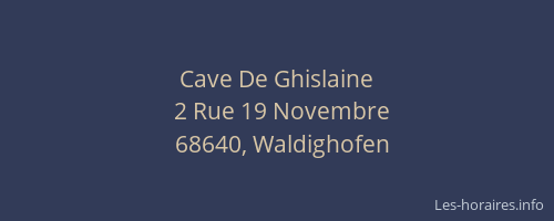 Cave De Ghislaine
