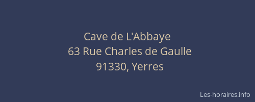 Cave de L'Abbaye