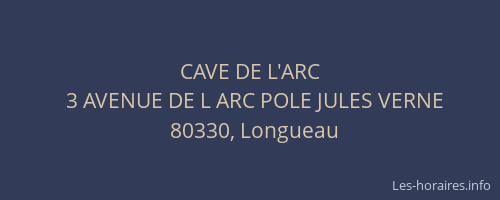 CAVE DE L'ARC