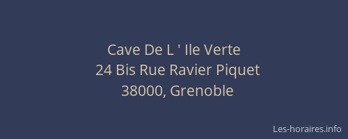Cave De L ' Ile Verte
