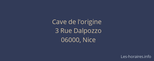 Cave de l'origine
