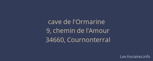 cave de l'Ormarine