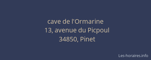 cave de l'Ormarine
