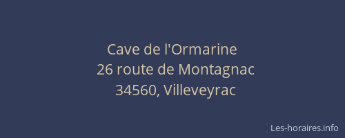 Cave de l'Ormarine