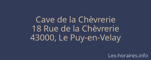 Cave de la Chèvrerie