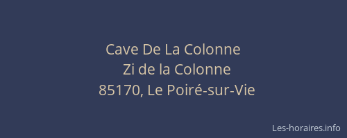 Cave De La Colonne