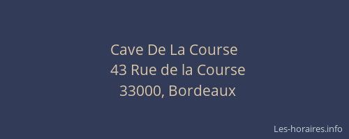 Cave De La Course