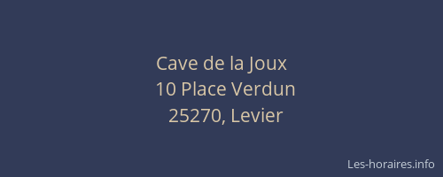 Cave de la Joux
