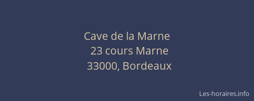 Cave de la Marne