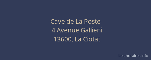 Cave de La Poste