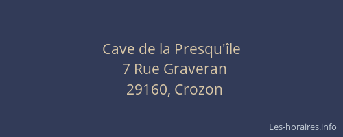 Cave de la Presqu'&icirc;le