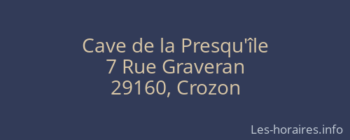 Cave de la Presqu'île
