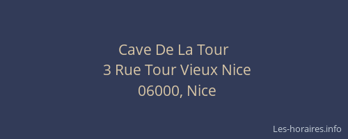 Cave De La Tour
