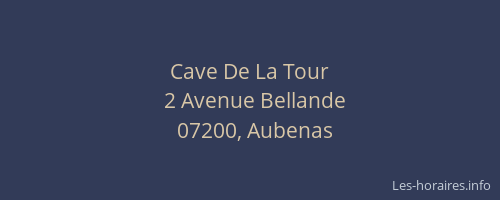 Cave De La Tour