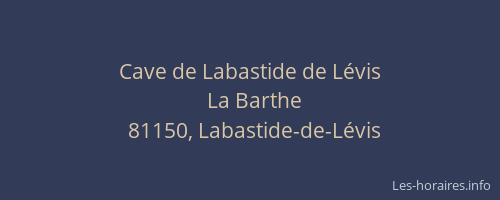 Cave de Labastide de Lévis