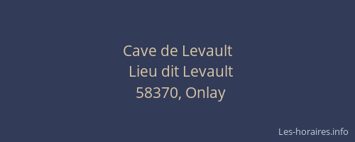 Cave de Levault