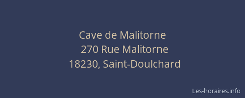 Cave de Malitorne