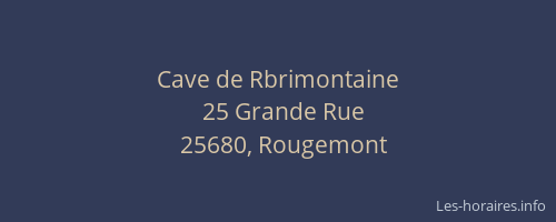 Cave de Rbrimontaine