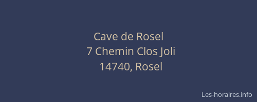 Cave de Rosel