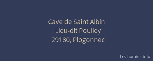 Cave de Saint Albin
