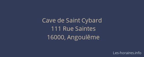 Cave de Saint Cybard