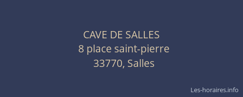 CAVE DE SALLES