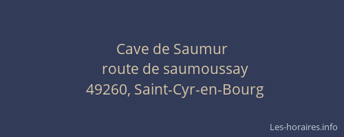 Cave de Saumur