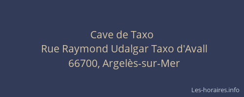 Cave de Taxo