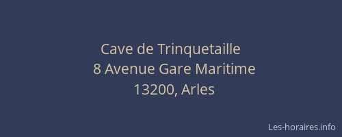 Cave de Trinquetaille