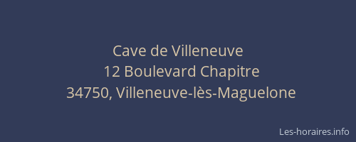Cave de Villeneuve