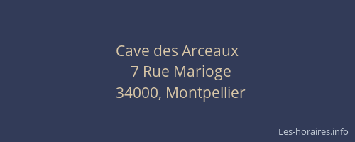 Cave des Arceaux