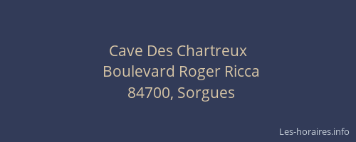 Cave Des Chartreux