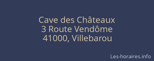 Cave des Châteaux