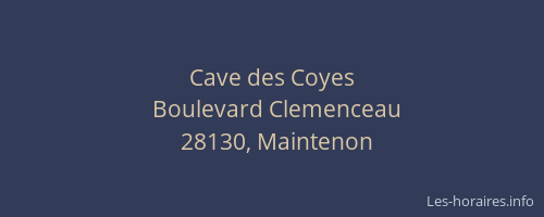 Cave des Coyes