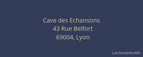 Cave des Echansons