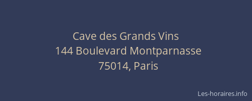 Cave des Grands Vins
