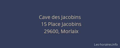 Cave des Jacobins
