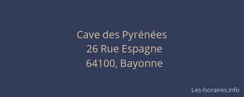 Cave des Pyr&eacute;n&eacute;es