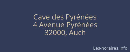 Cave des Pyrénées