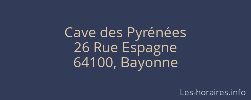 Cave des Pyrénées