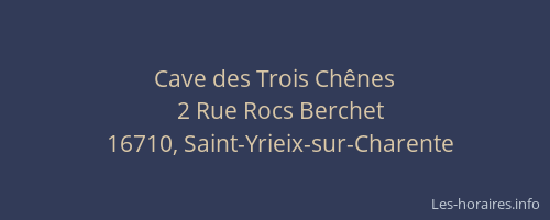 Cave des Trois Chênes