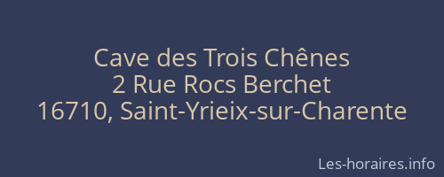 Cave des Trois Chênes