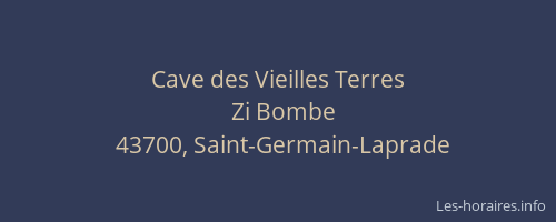 Cave des Vieilles Terres