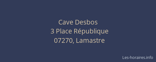 Cave Desbos