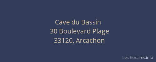 Cave du Bassin