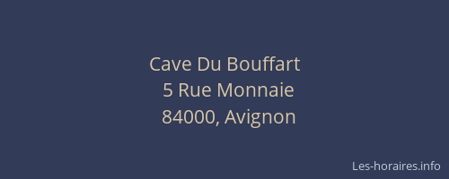 Cave Du Bouffart