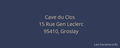 Cave du Clos